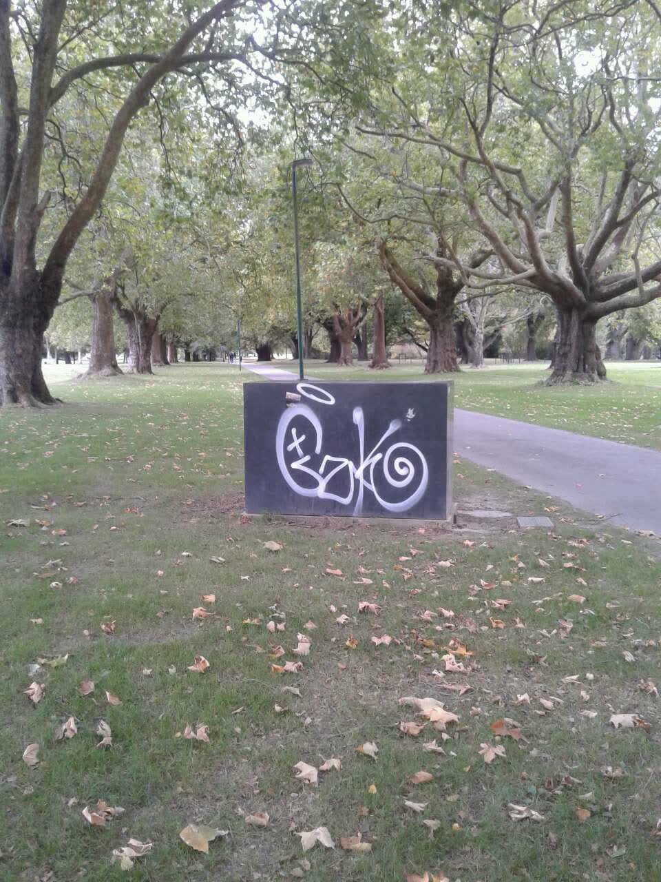 The photograph attached to this graffiti report