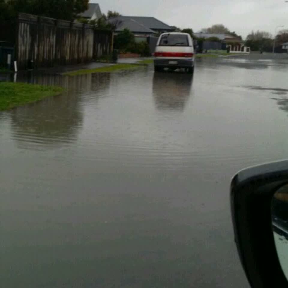The photograph attached to this flooding report