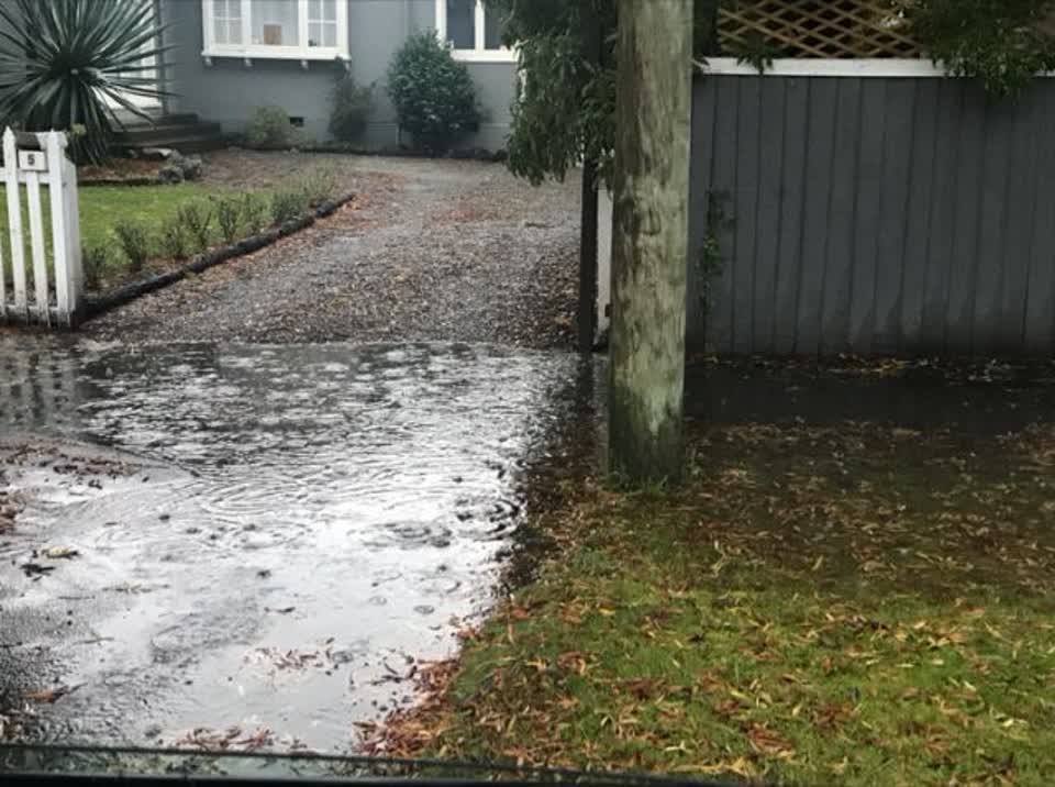 The photograph attached to this flooding report