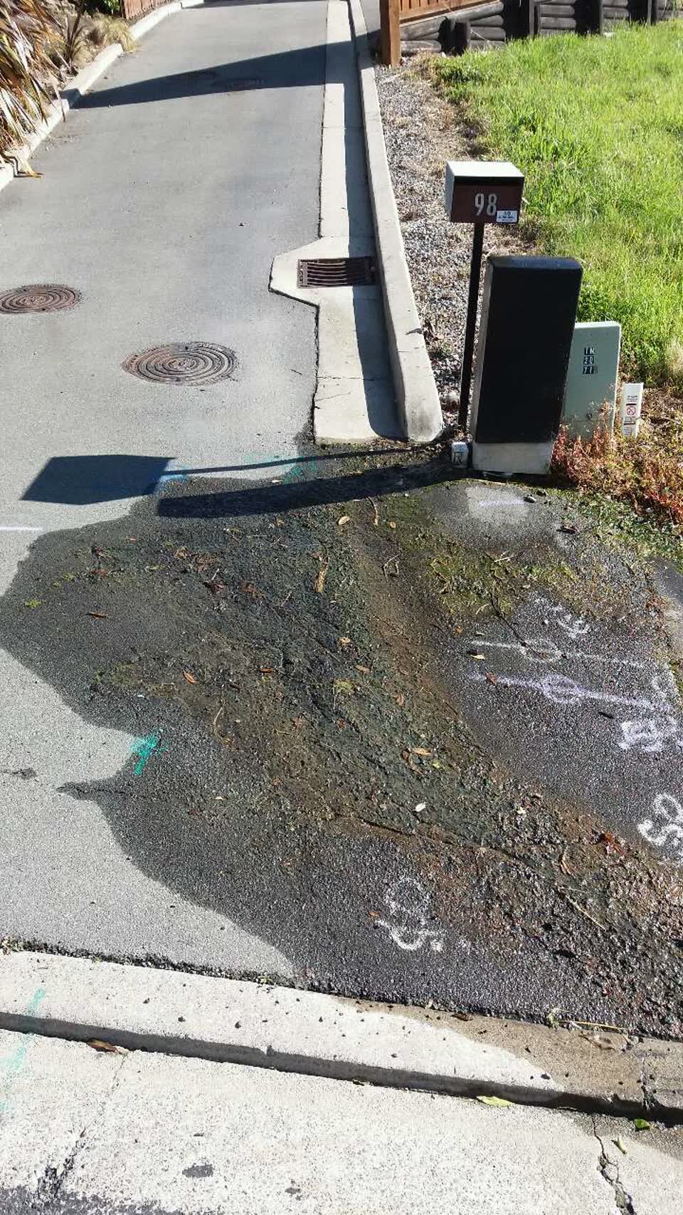 The photograph attached to this roading/streets report