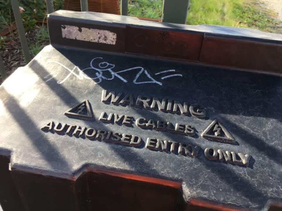 The photograph attached to this graffiti report
