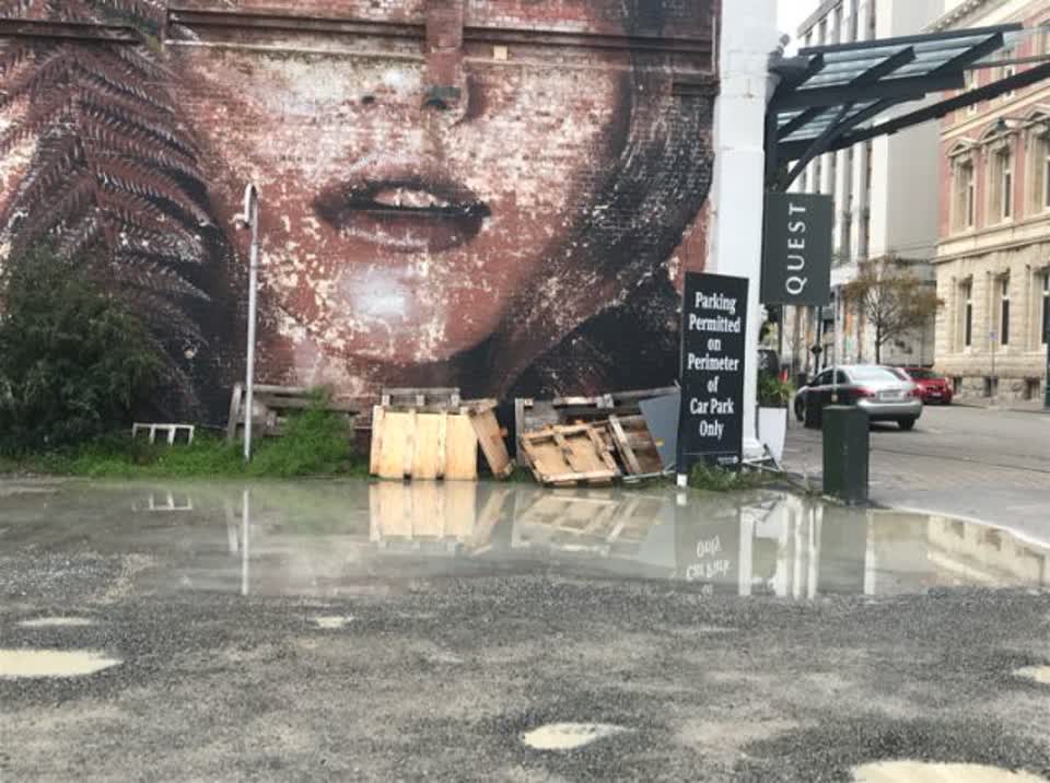 The photograph attached to this flooding report
