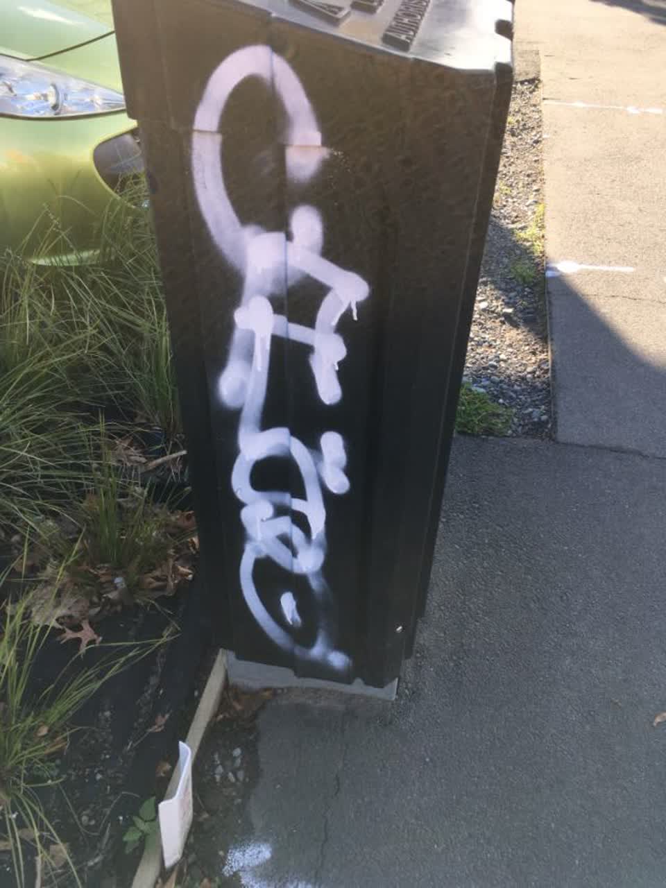 The photograph attached to this graffiti report