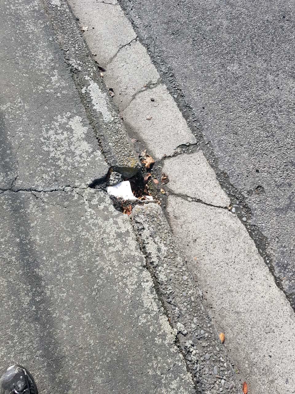 The photograph attached to this roading/streets report