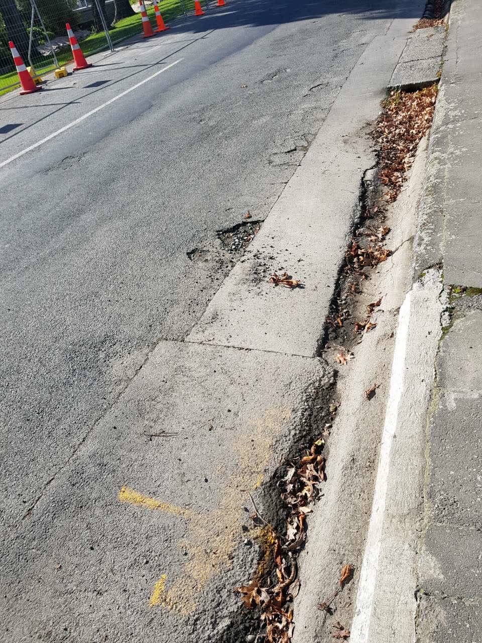 The photograph attached to this roading/streets report
