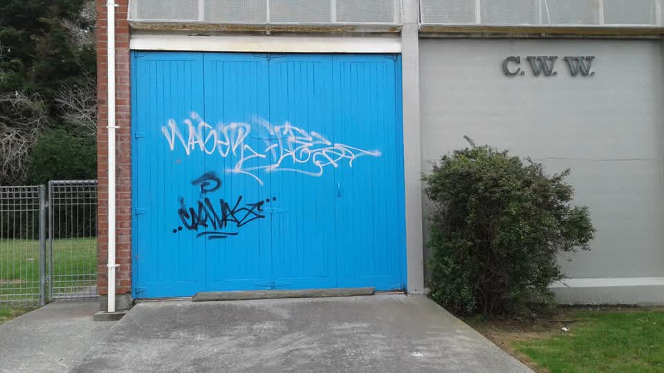 The photograph attached to this graffiti report