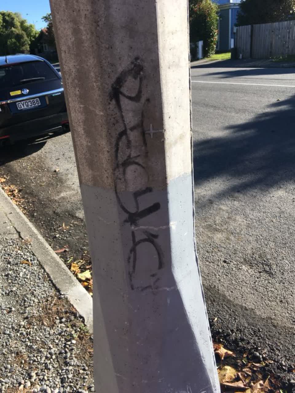 The photograph attached to this graffiti report