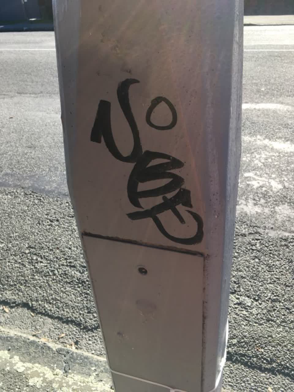 The photograph attached to this graffiti report