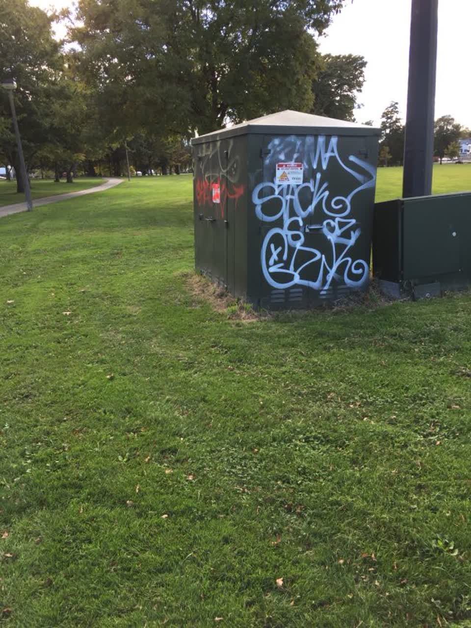 The photograph attached to this graffiti report