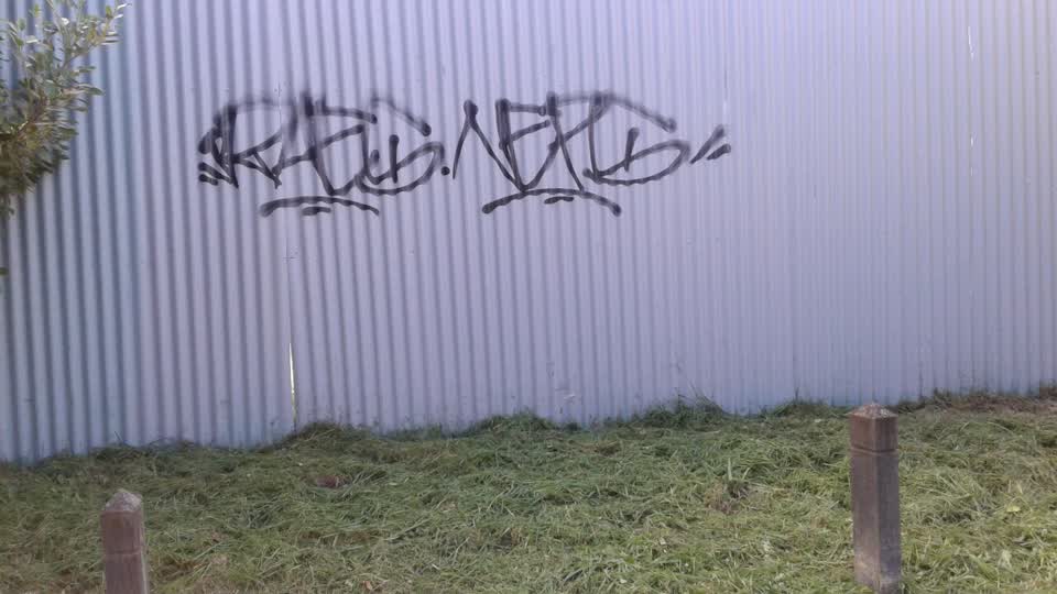 The photograph attached to this graffiti report