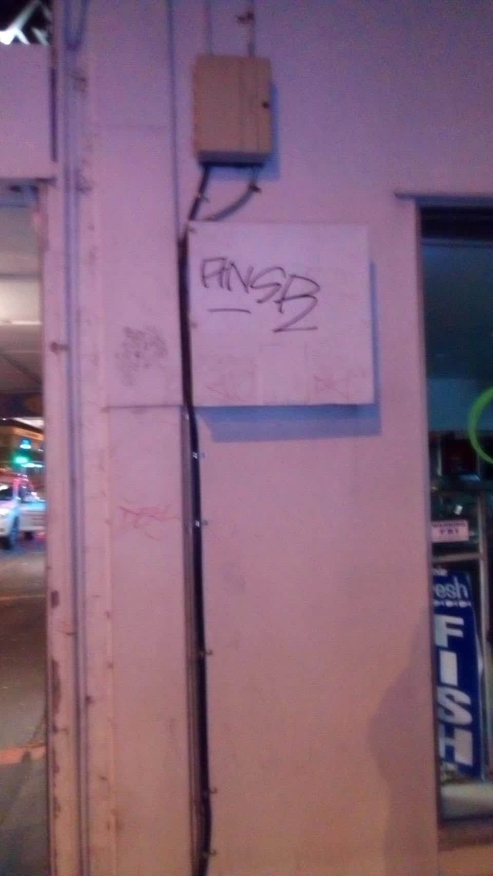 The photograph attached to this graffiti report