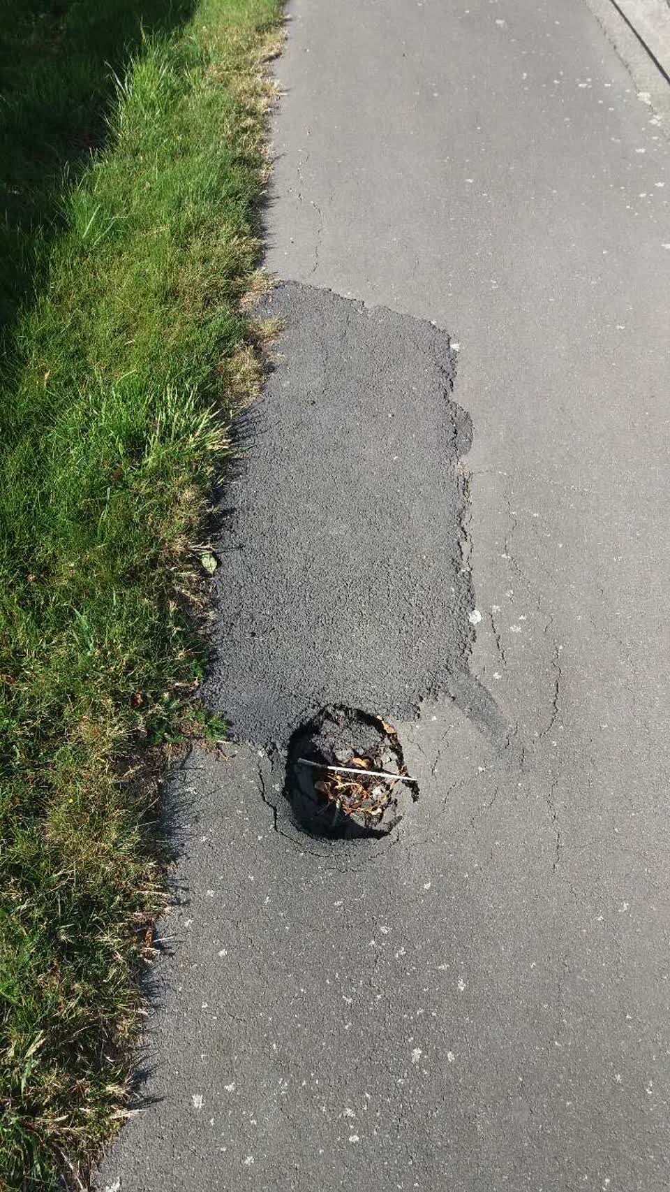 The photograph attached to this roading/streets report