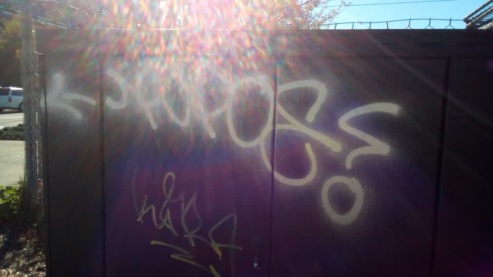 The photograph attached to this graffiti report