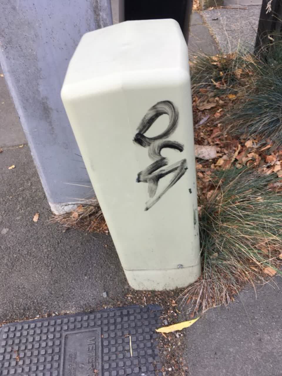The photograph attached to this graffiti report