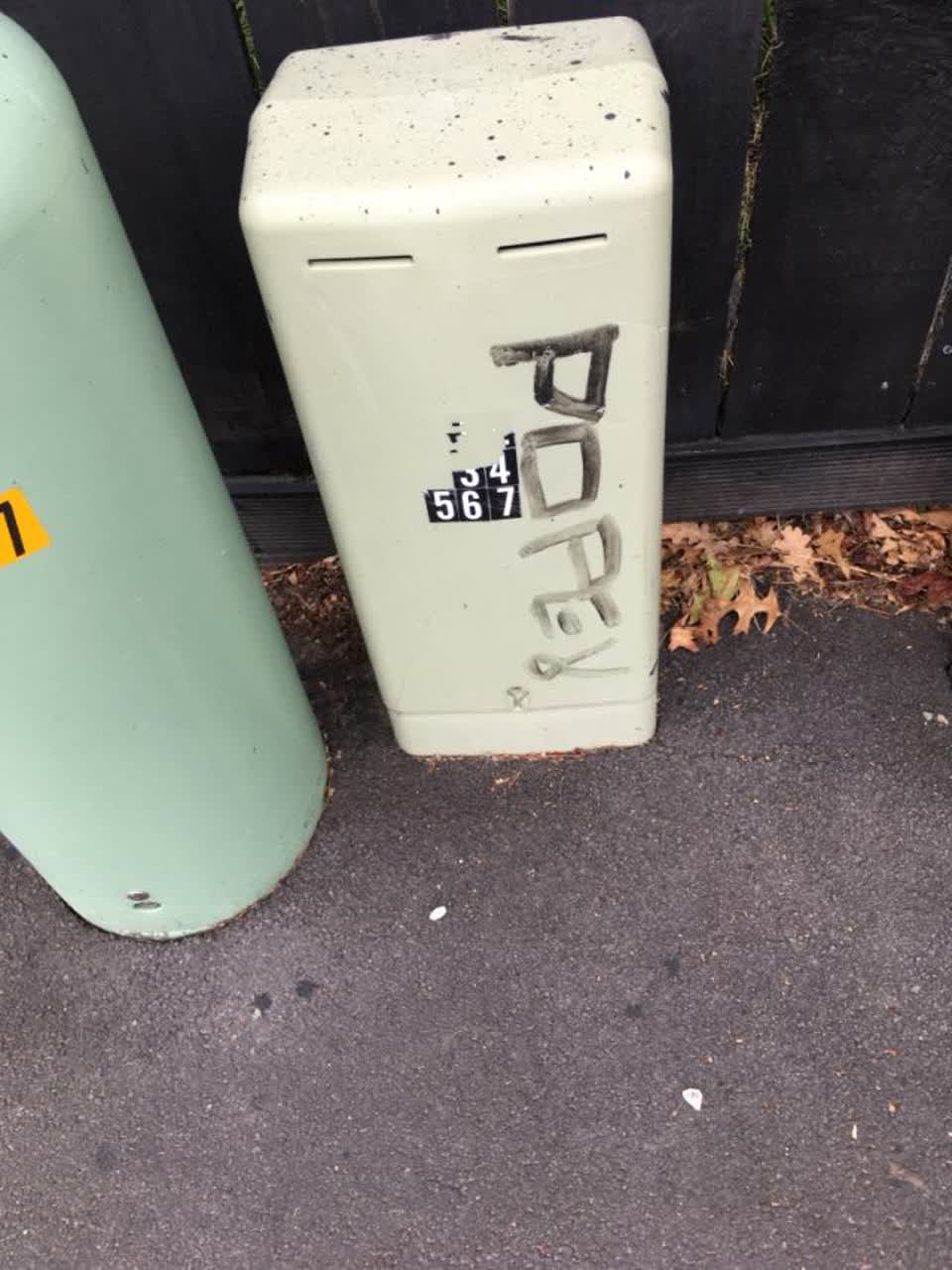 The photograph attached to this graffiti report