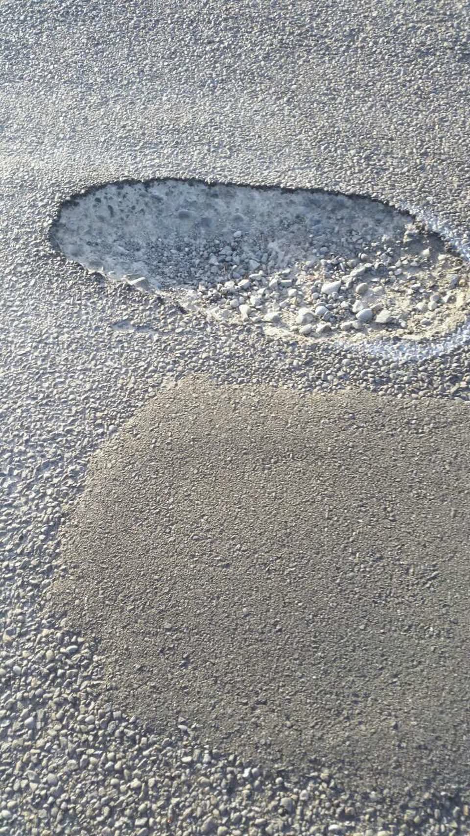 The photograph attached to this roading/streets report