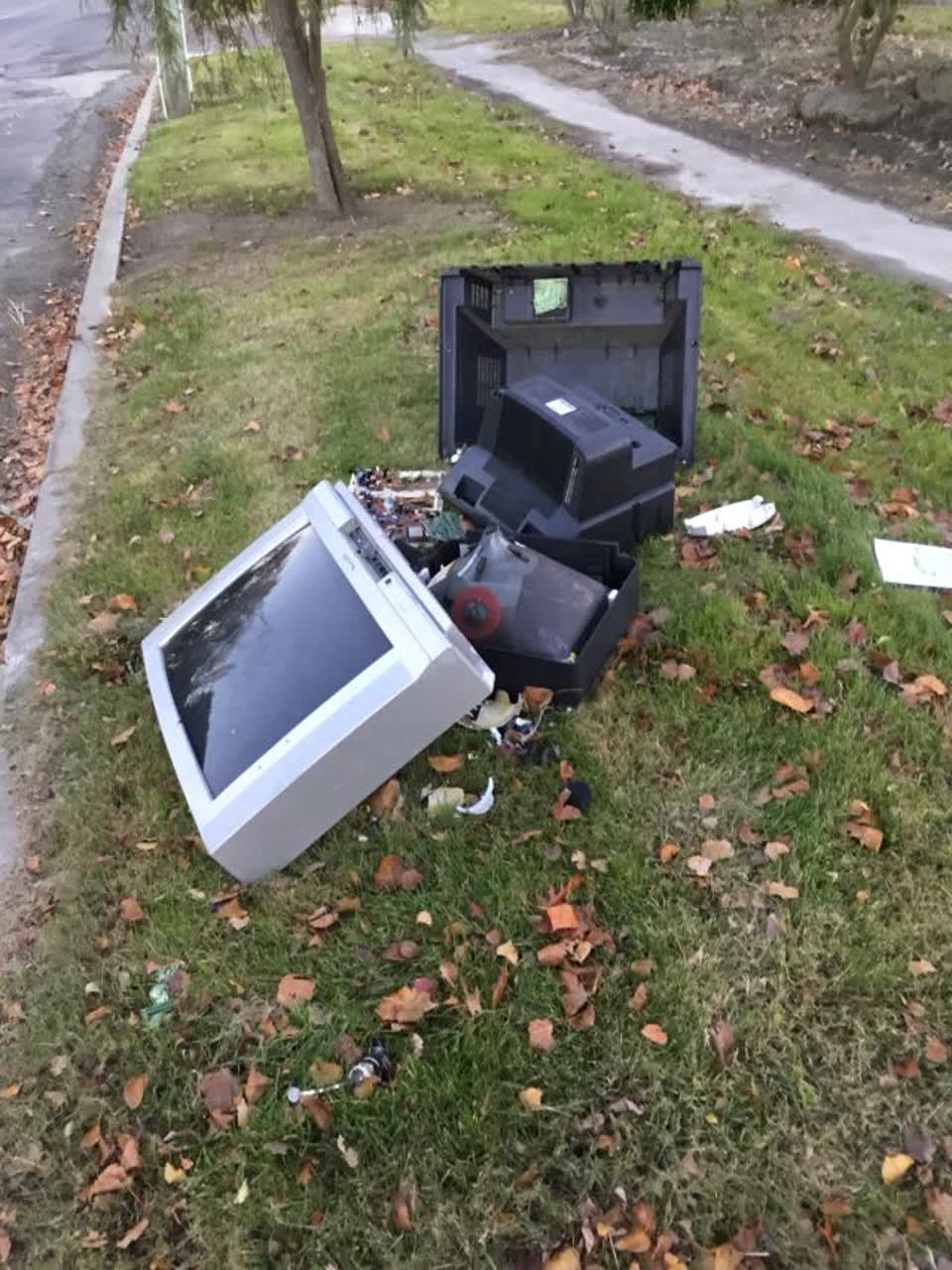 The photograph attached to this rubbish/recycling report