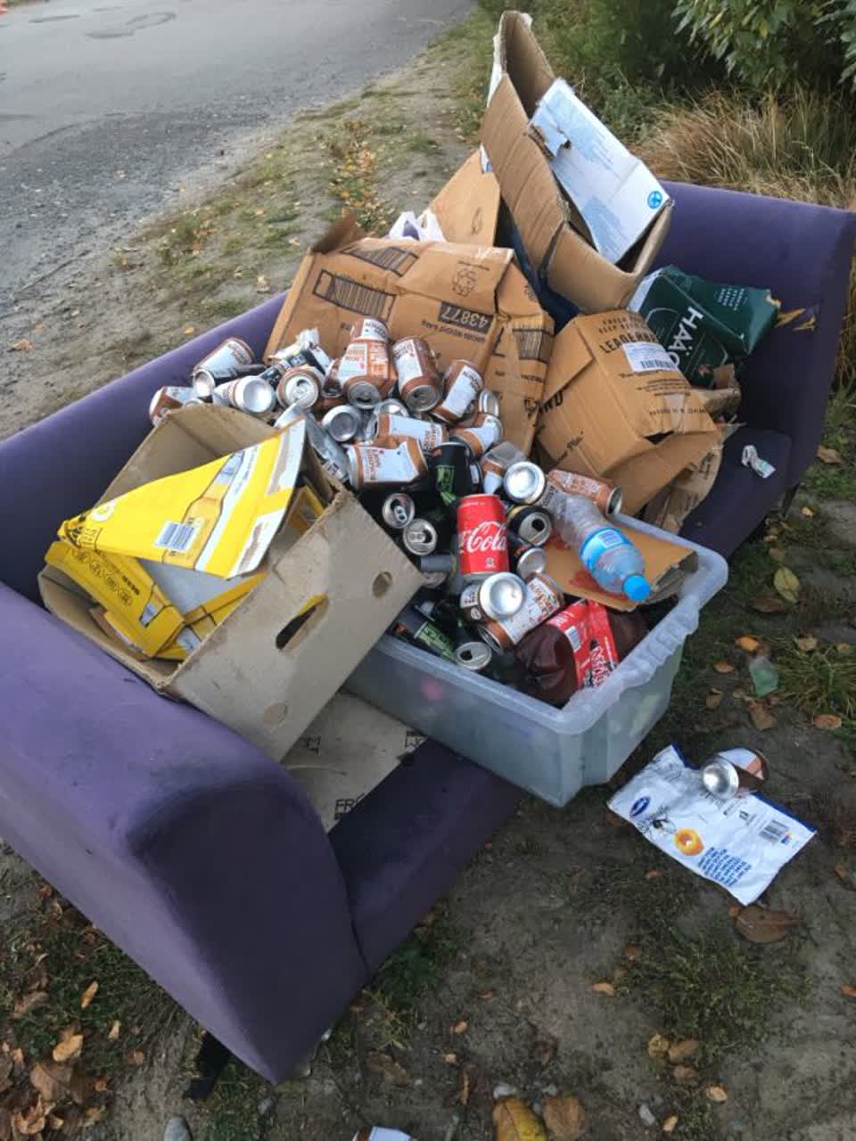 The photograph attached to this rubbish/recycling report