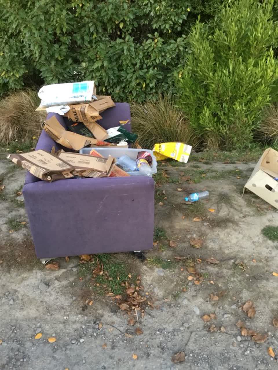 The photograph attached to this rubbish/recycling report