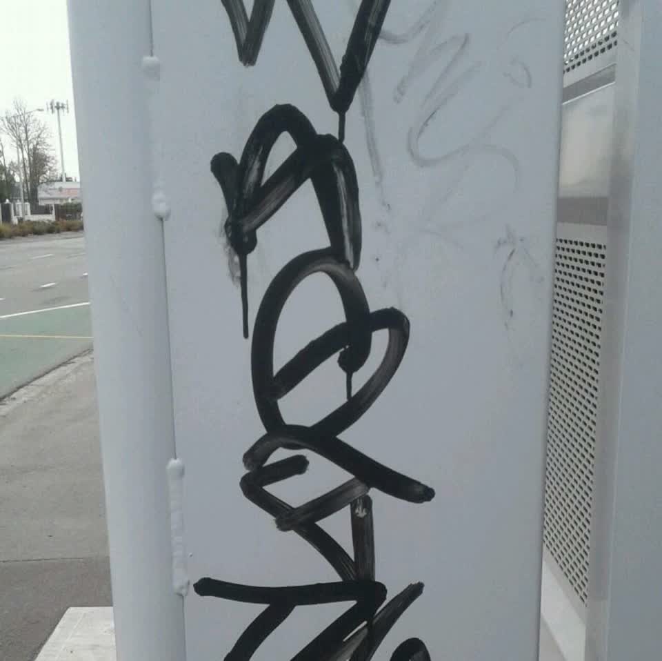 The photograph attached to this graffiti report