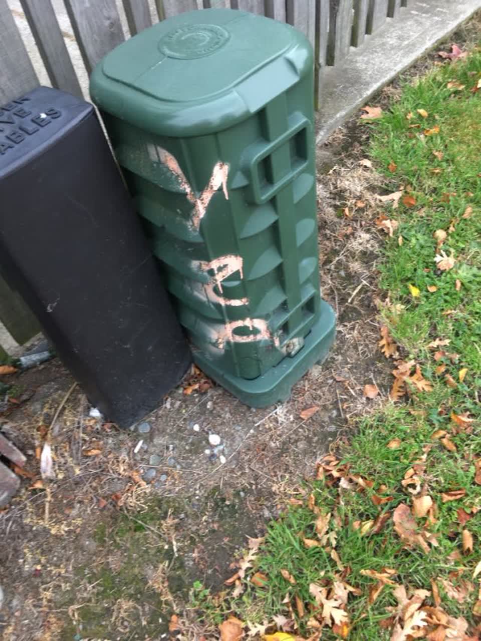 The photograph attached to this graffiti report