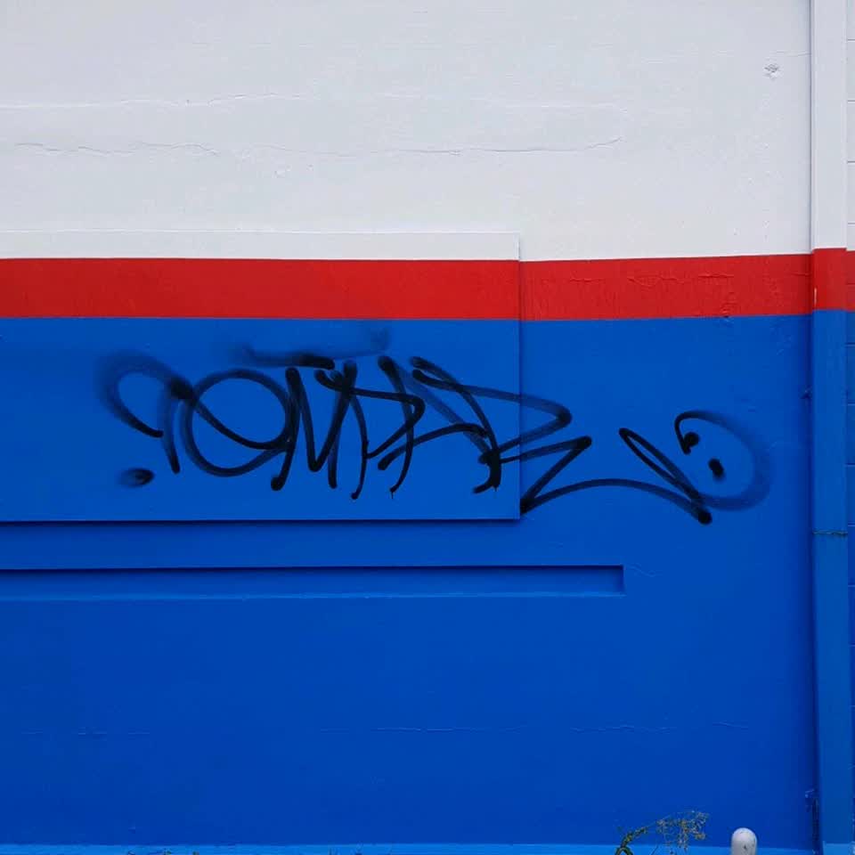 The photograph attached to this graffiti report