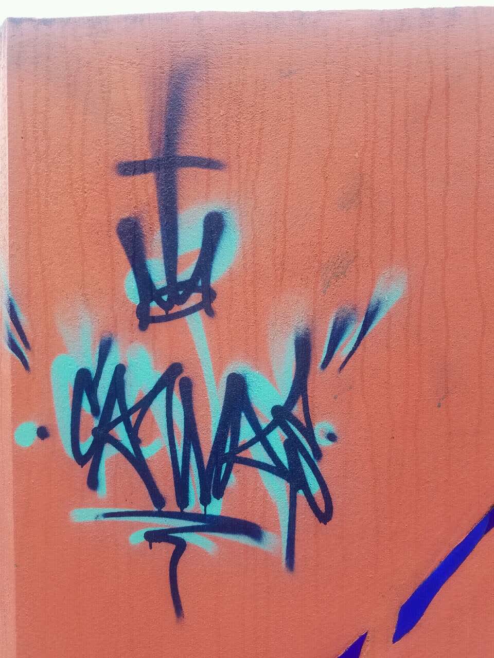 The photograph attached to this graffiti report