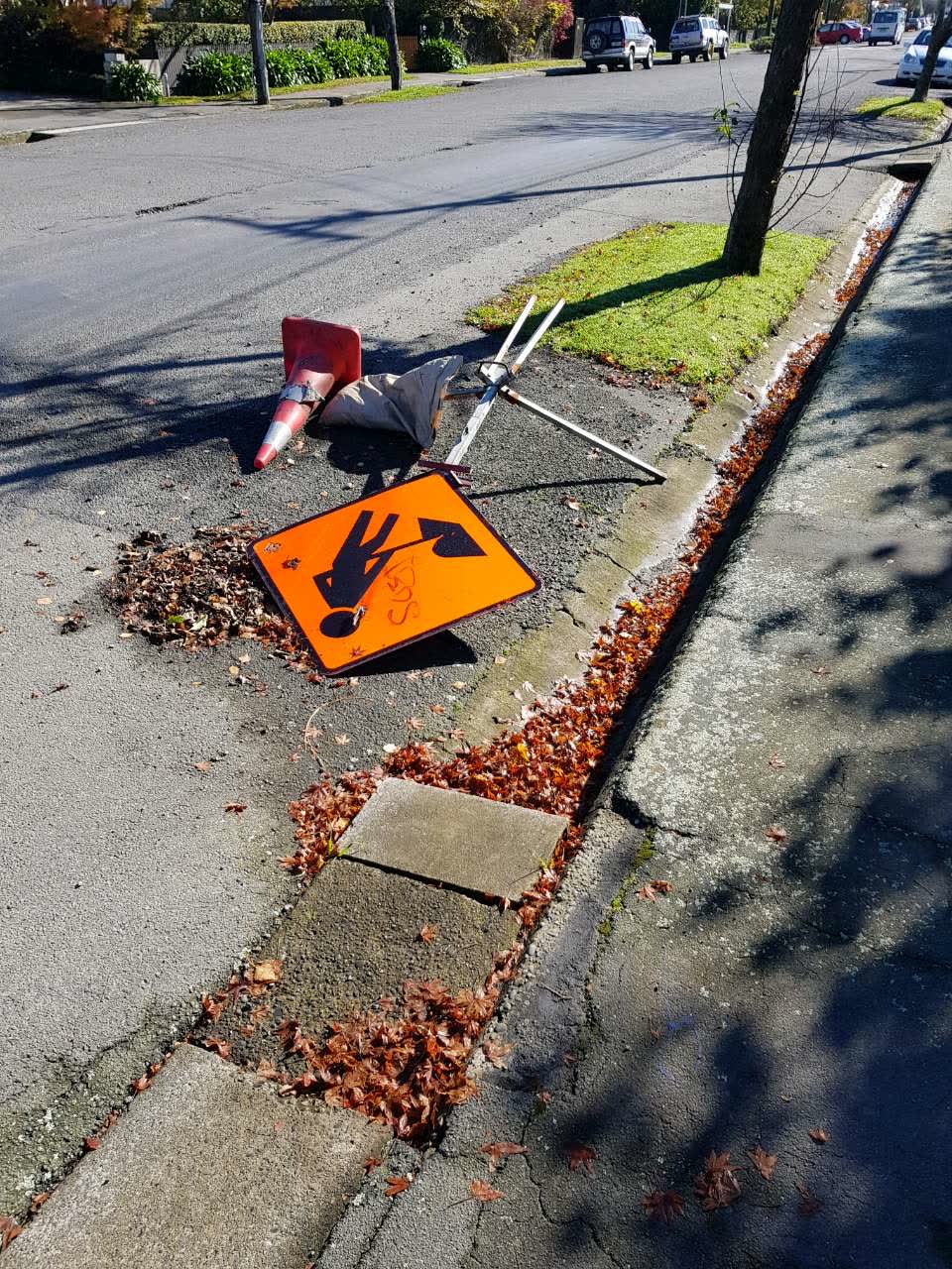 The photograph attached to this roading/streets report