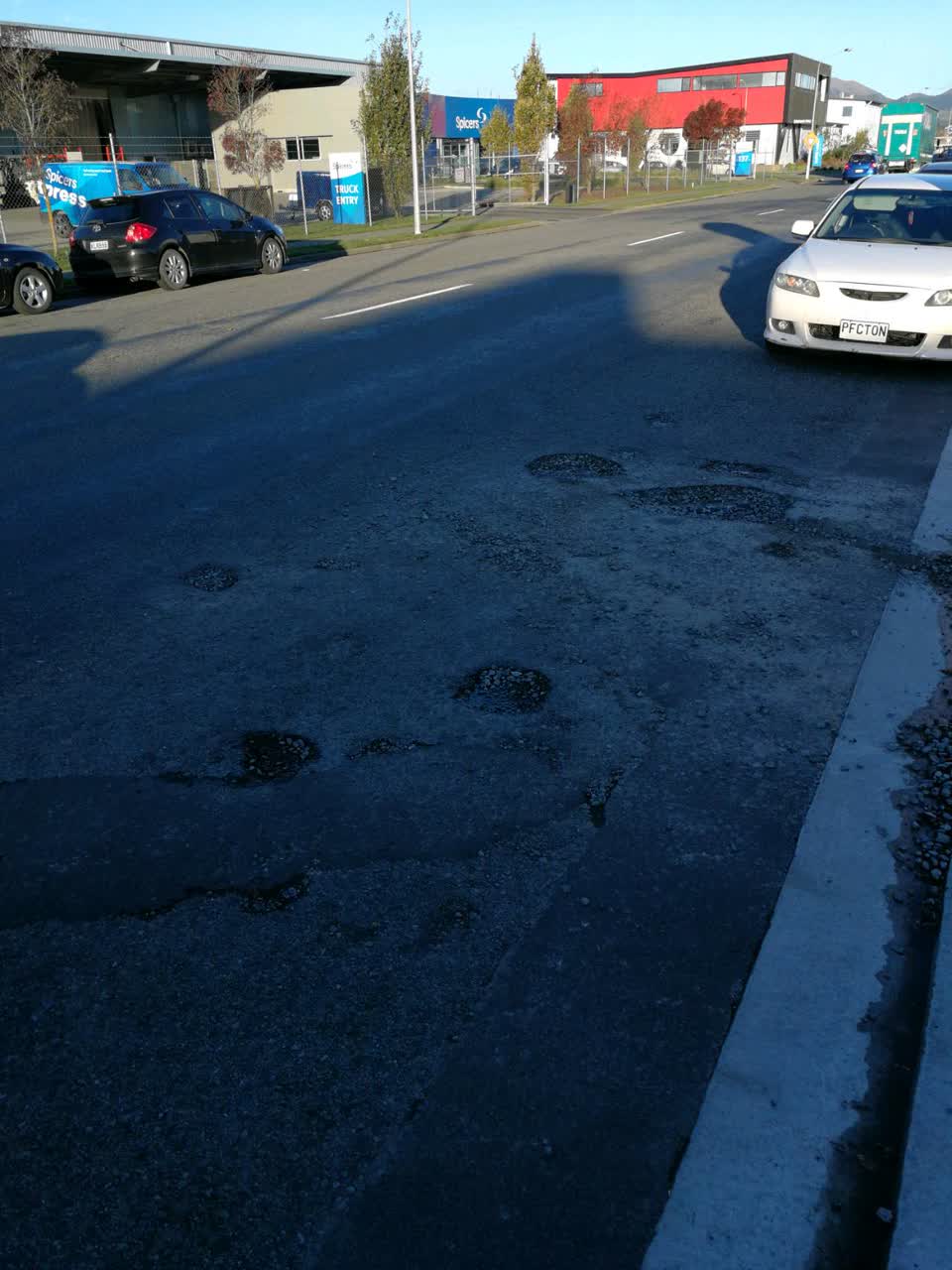 The photograph attached to this roading/streets report