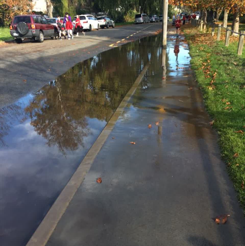 The photograph attached to this wastewater/stormwater report