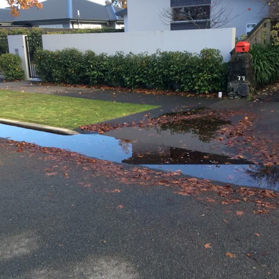 The photograph attached to this flooding report