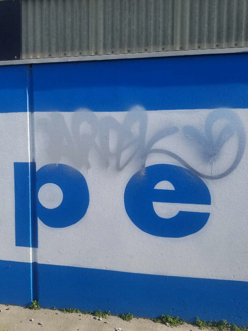 The photograph attached to this graffiti report