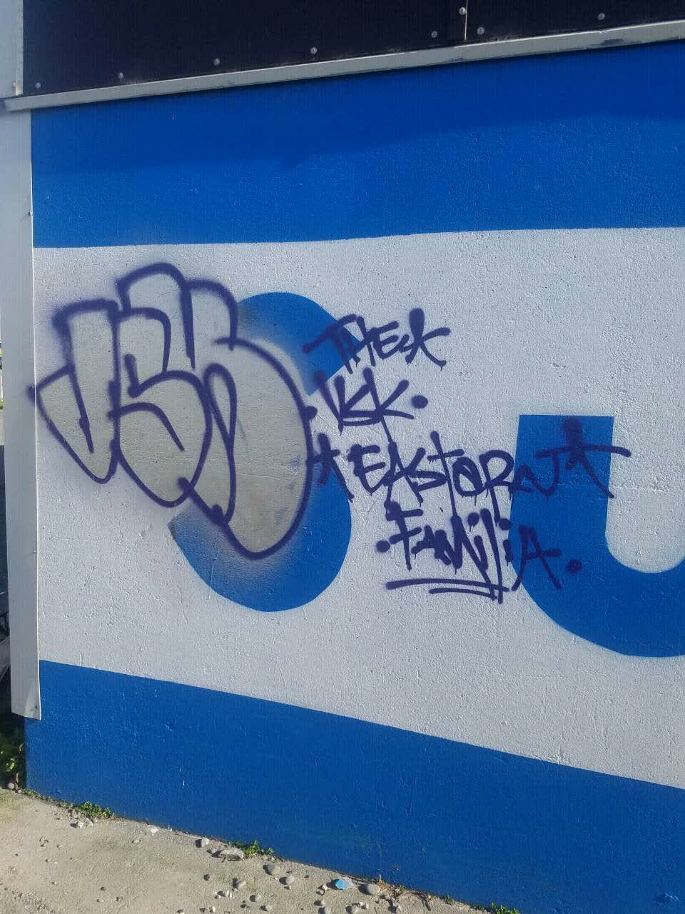 The photograph attached to this graffiti report