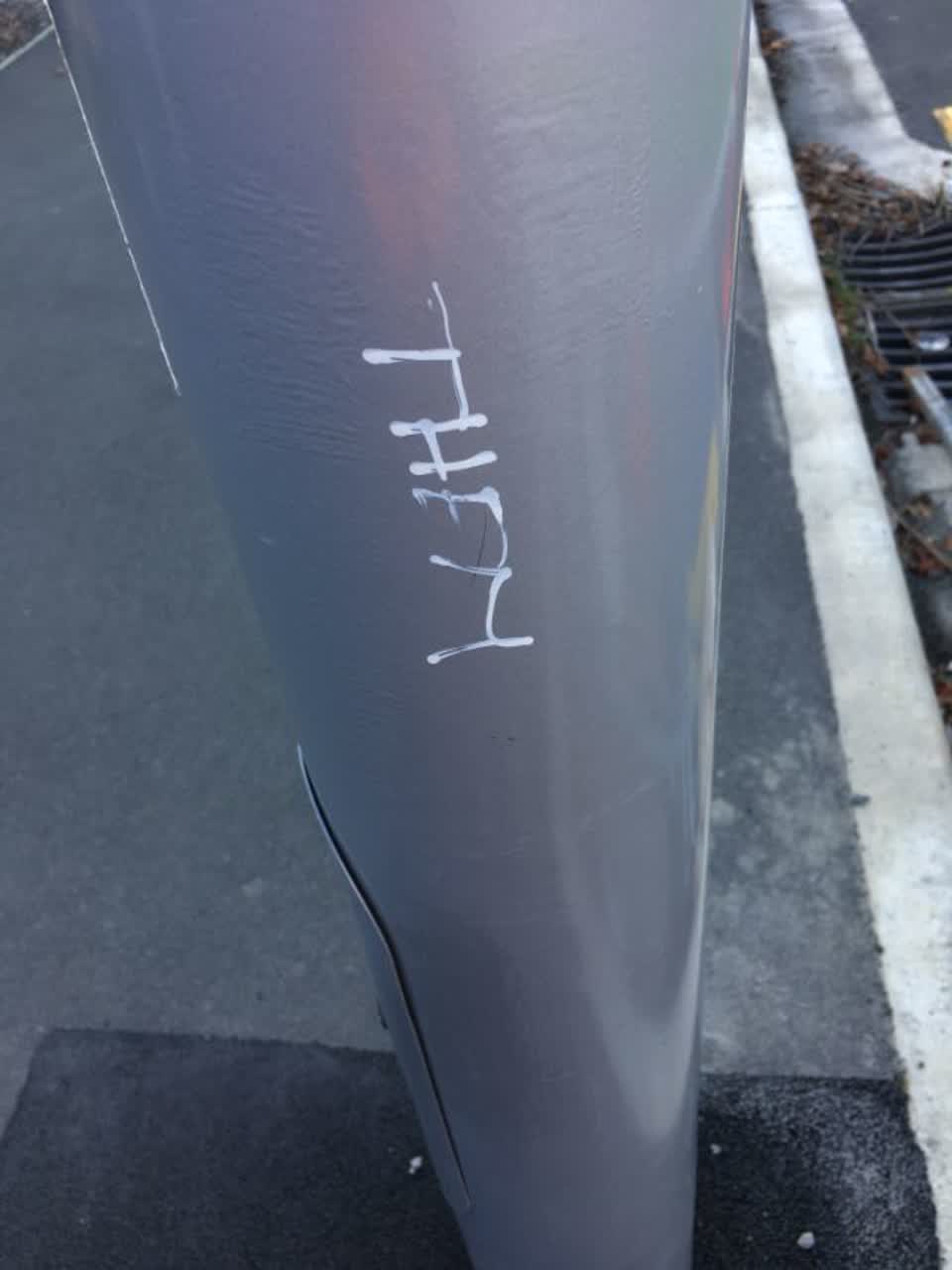 The photograph attached to this graffiti report