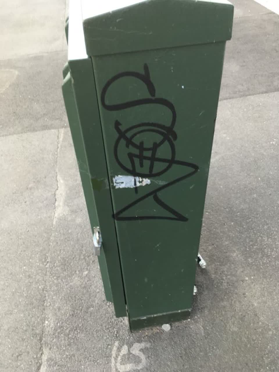 The photograph attached to this graffiti report