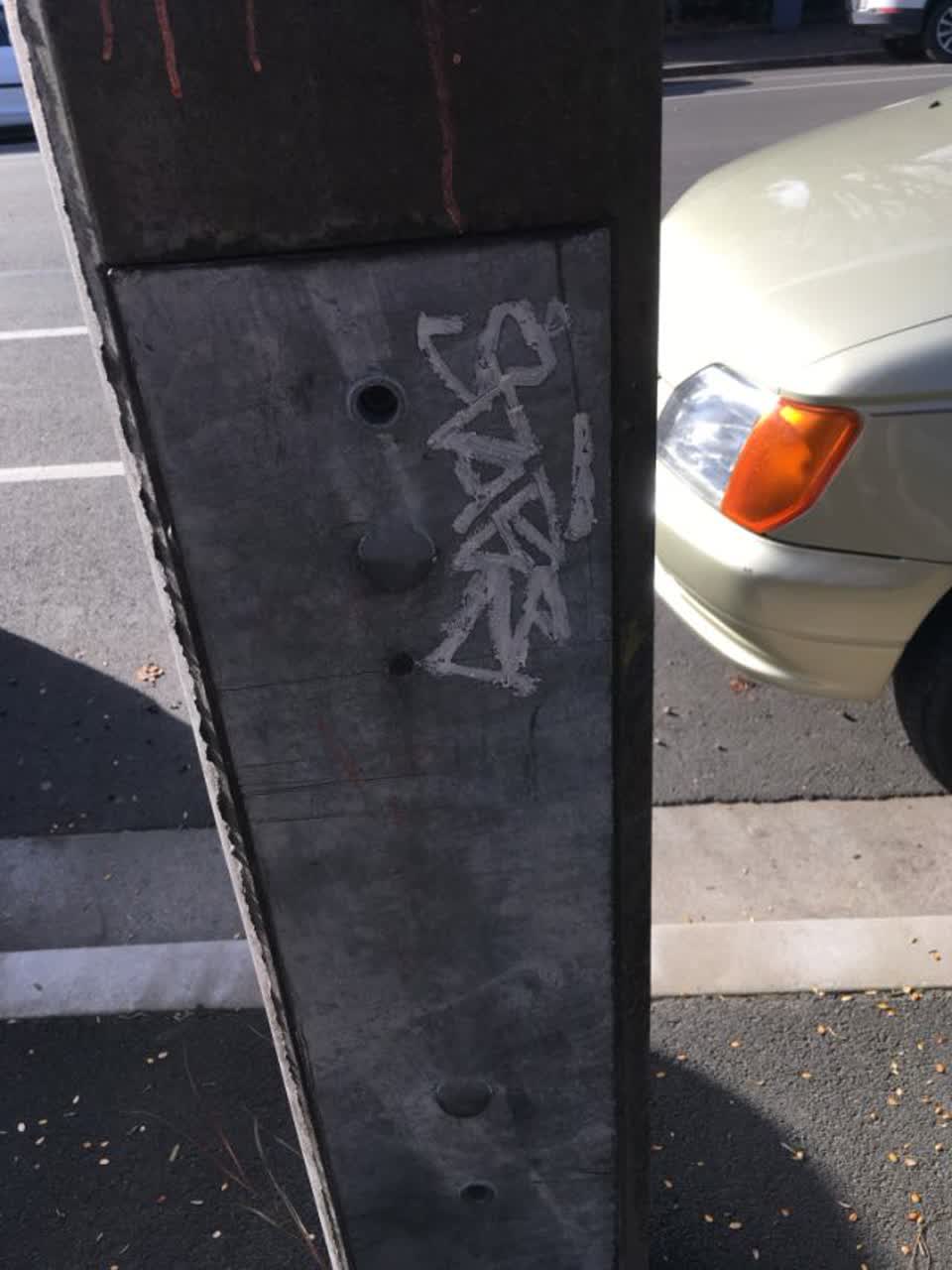 The photograph attached to this graffiti report