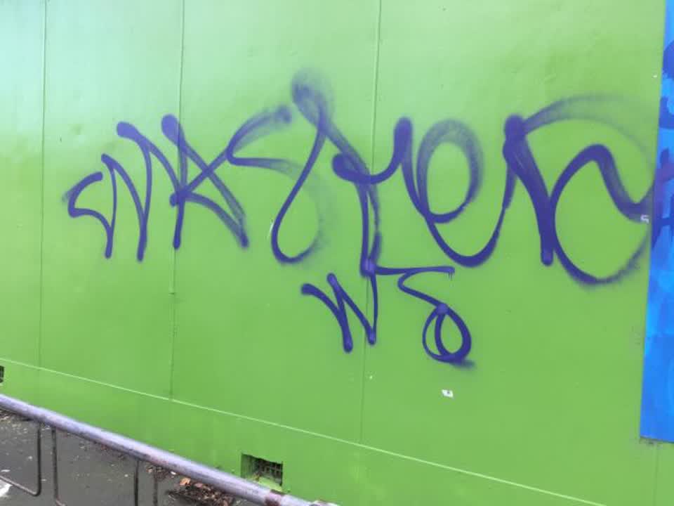 The photograph attached to this graffiti report