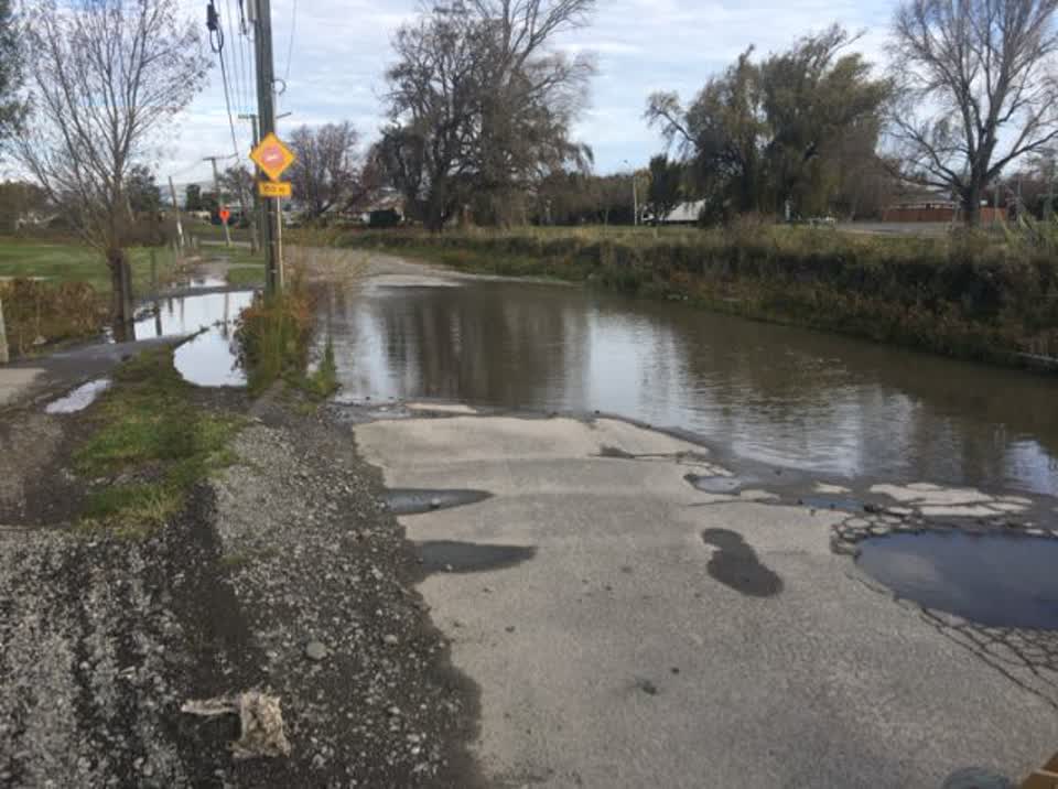 The photograph attached to this flooding report