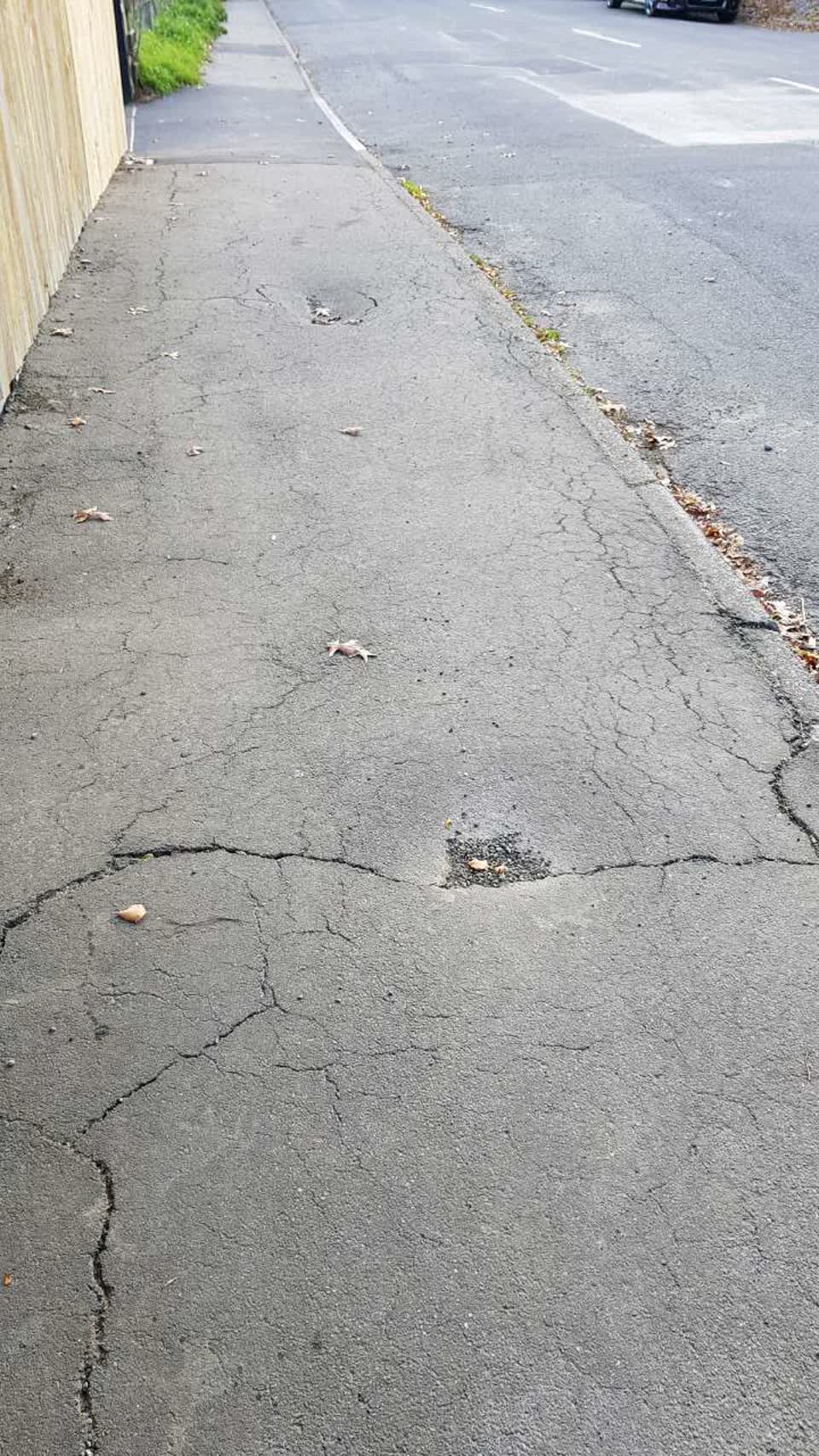 The photograph attached to this roading/streets report