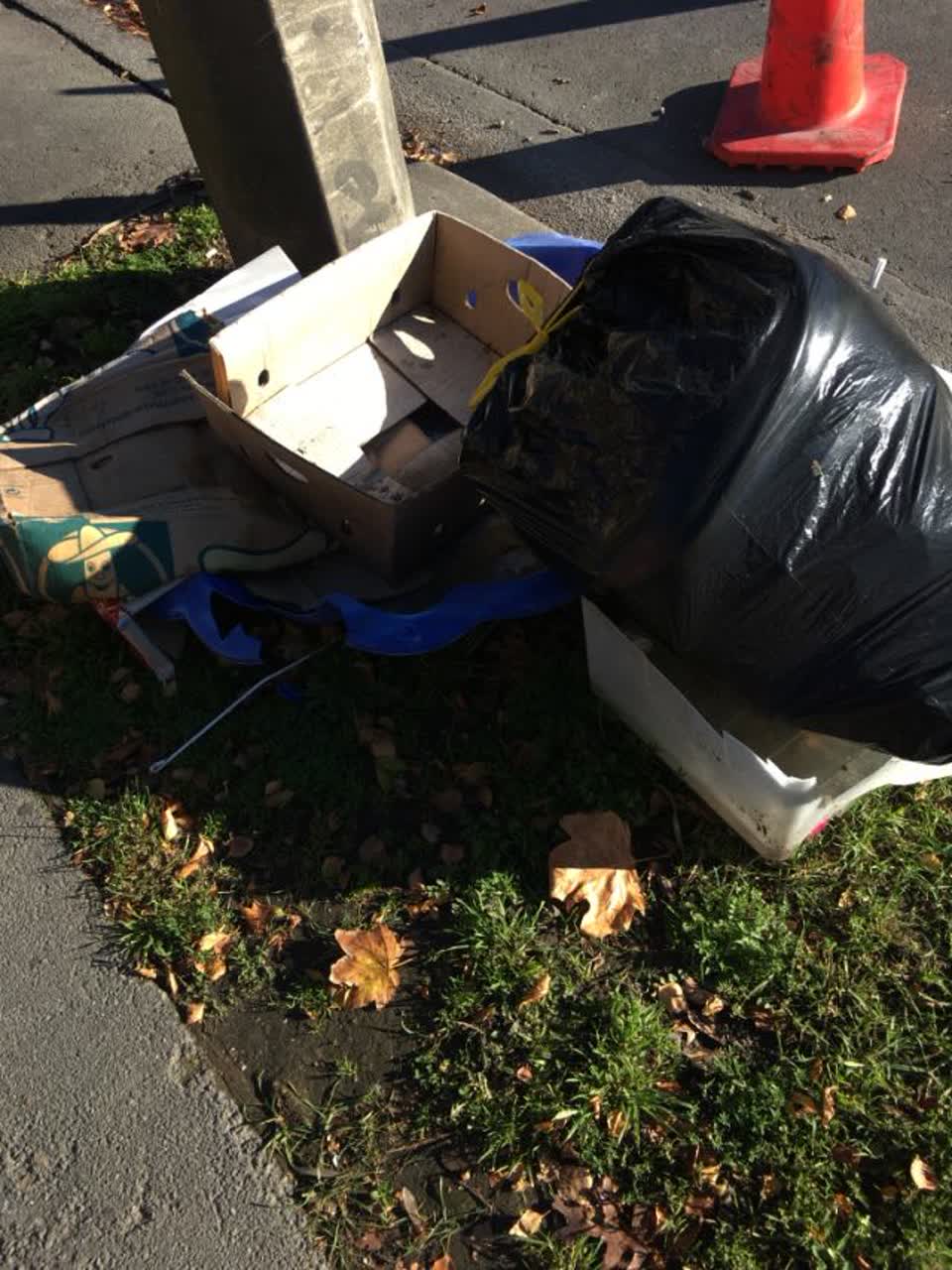 The photograph attached to this rubbish/recycling report