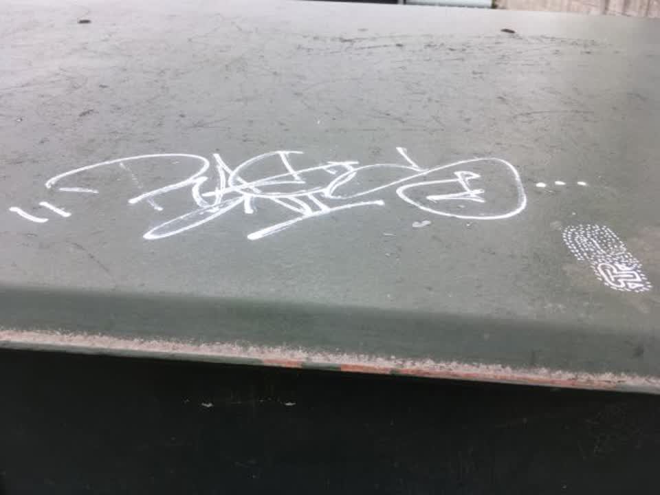 The photograph attached to this graffiti report