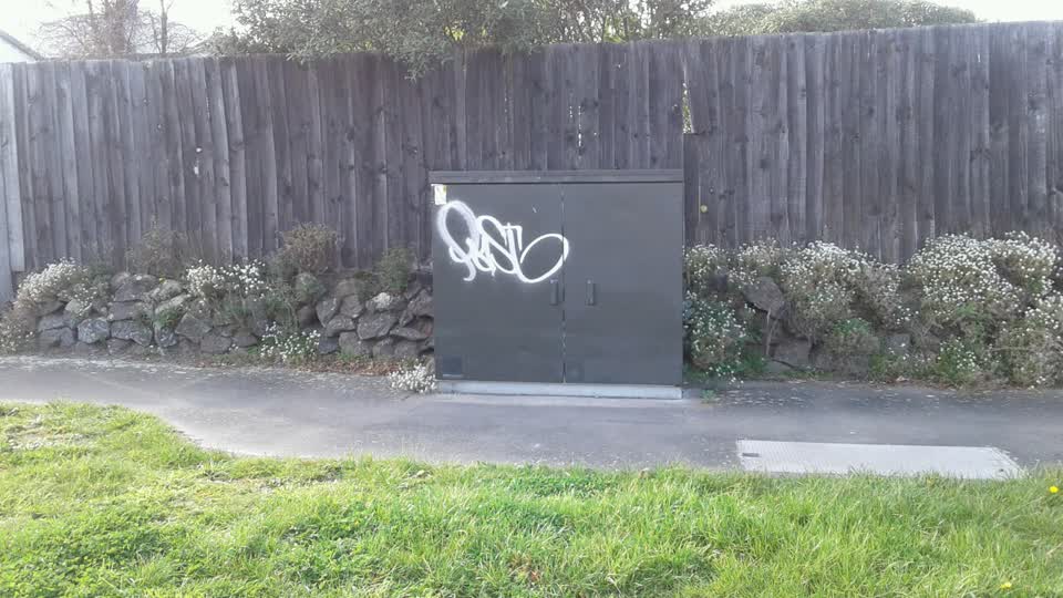 The photograph attached to this graffiti report