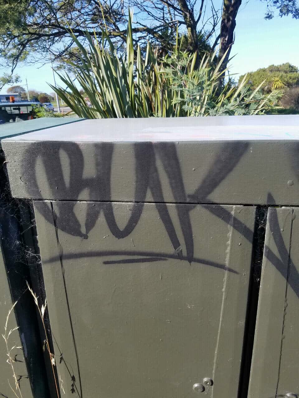 The photograph attached to this graffiti report