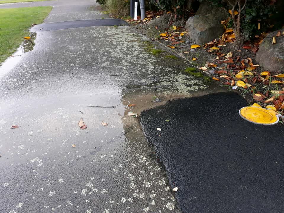 The photograph attached to this flooding report