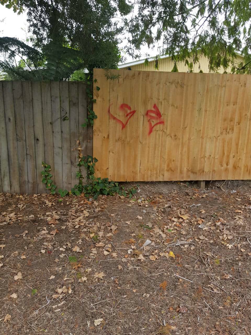 The photograph attached to this graffiti report