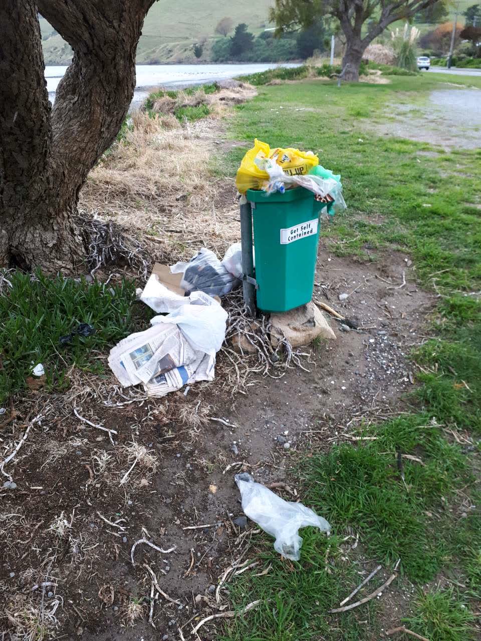 The photograph attached to this rubbish/recycling report