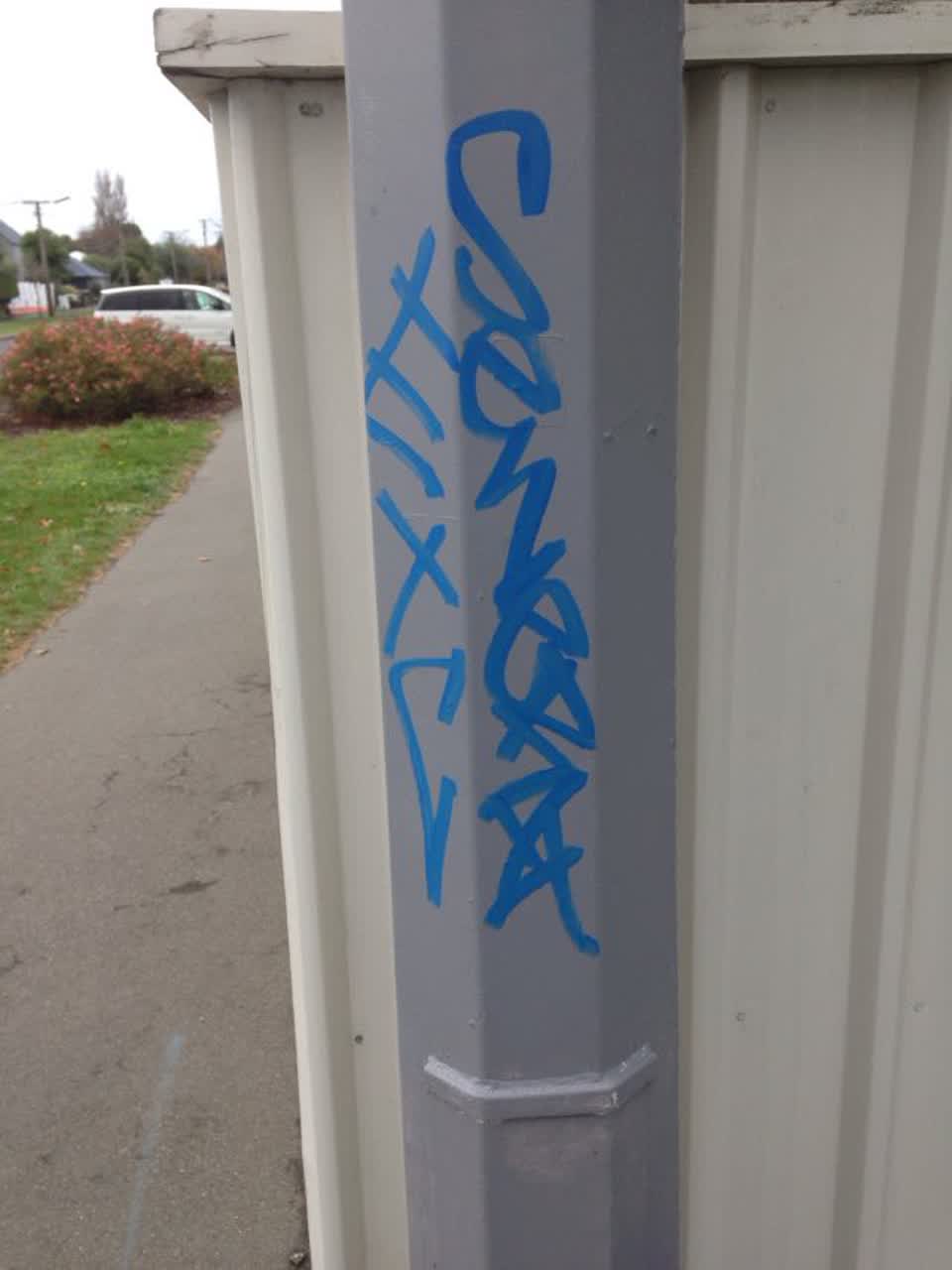 The photograph attached to this graffiti report
