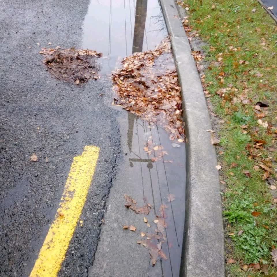 The photograph attached to this flooding report