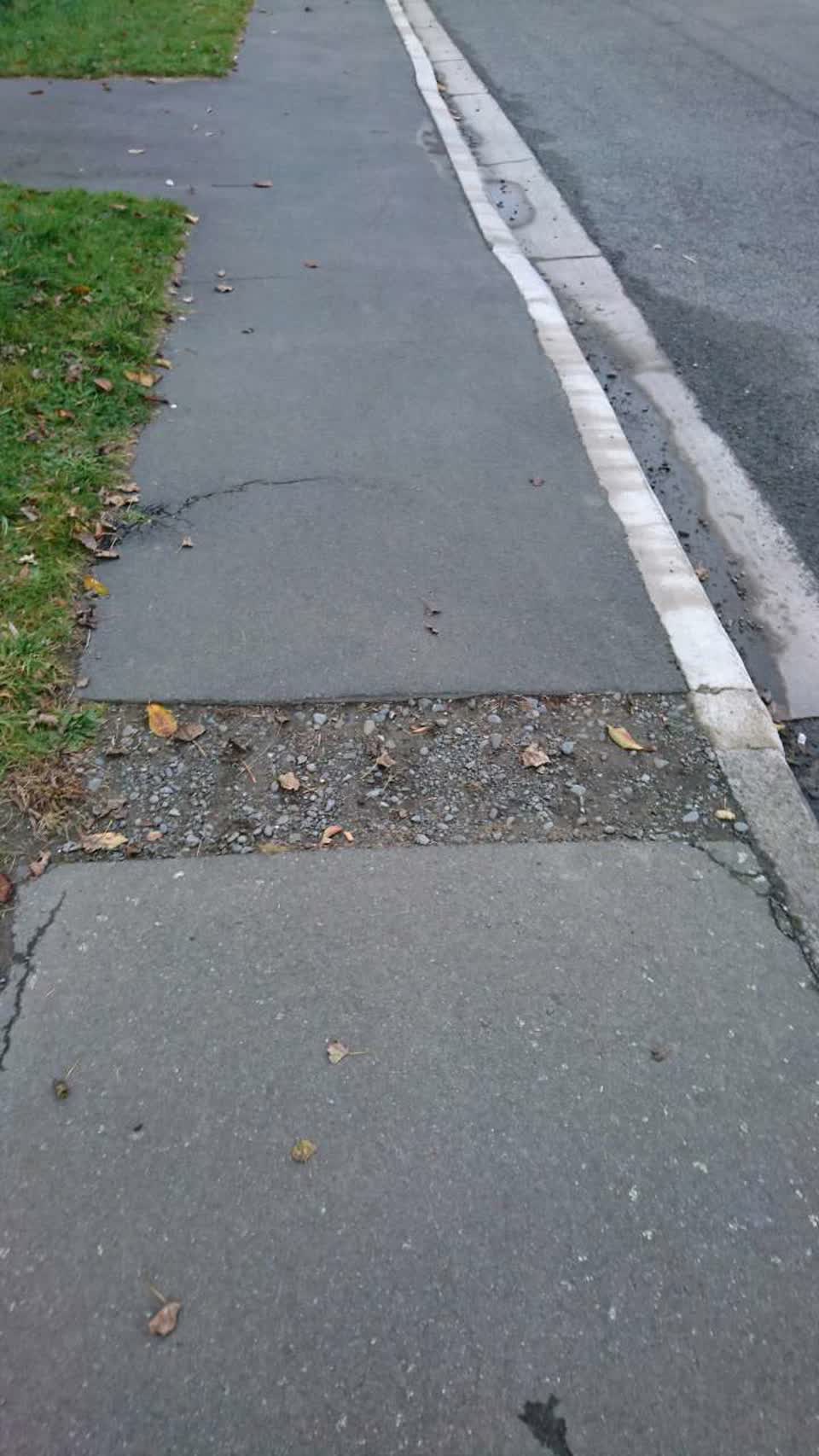 The photograph attached to this roading/streets report