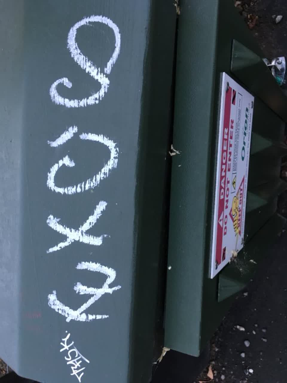 The photograph attached to this graffiti report